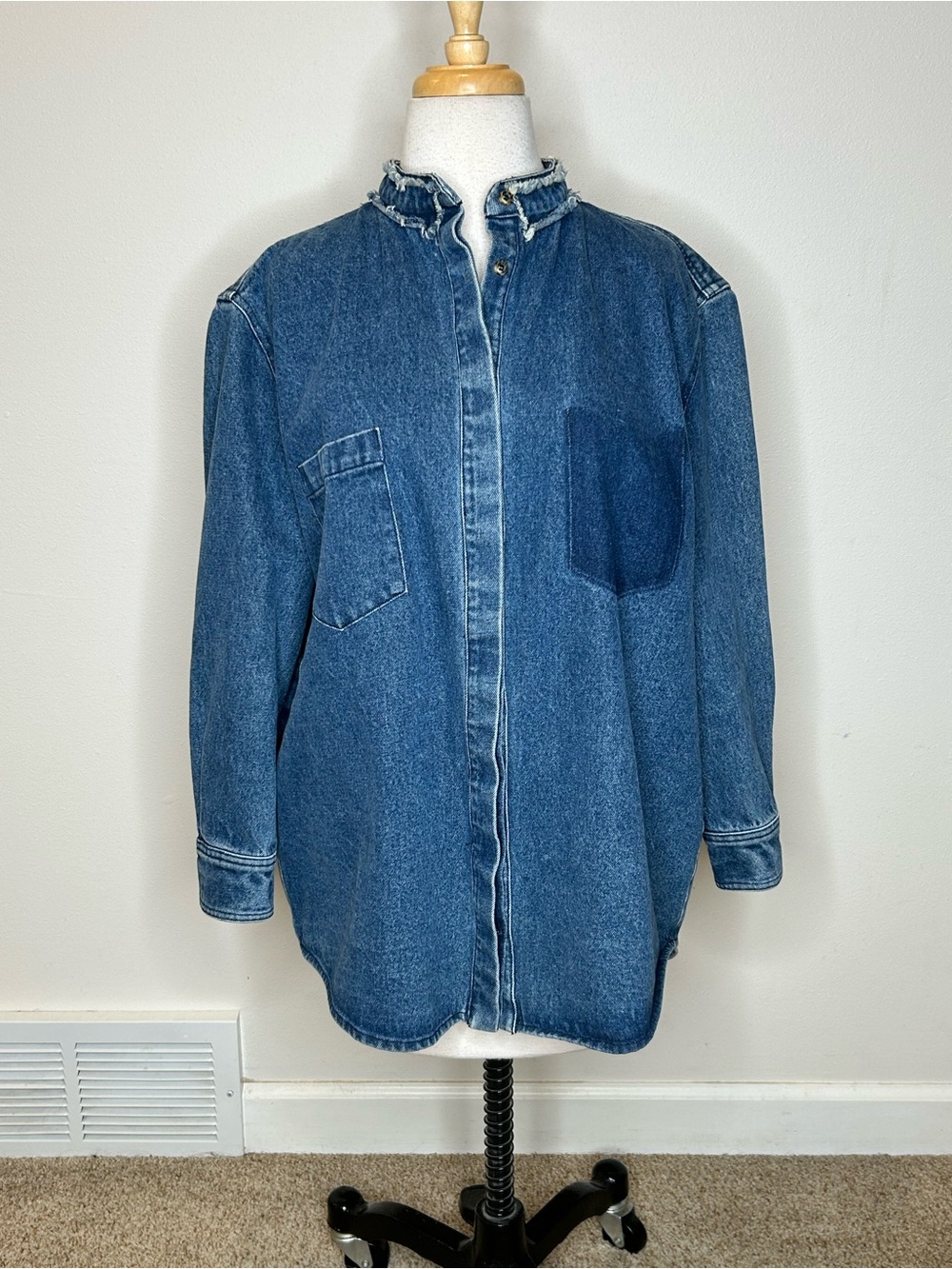 Heidi Merrick Lisi Cotton Denim Shirt S $335